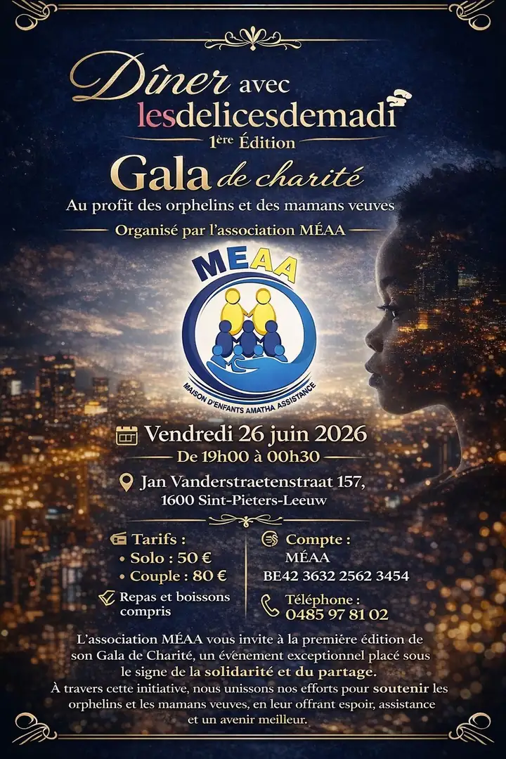 Affiche du Gala de charité MEAA 2026